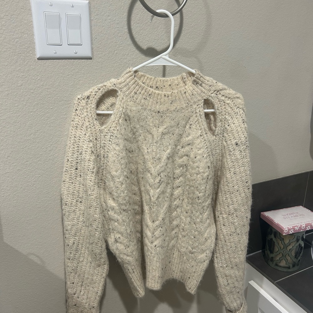 Astr Cream Cable Knit Sweater